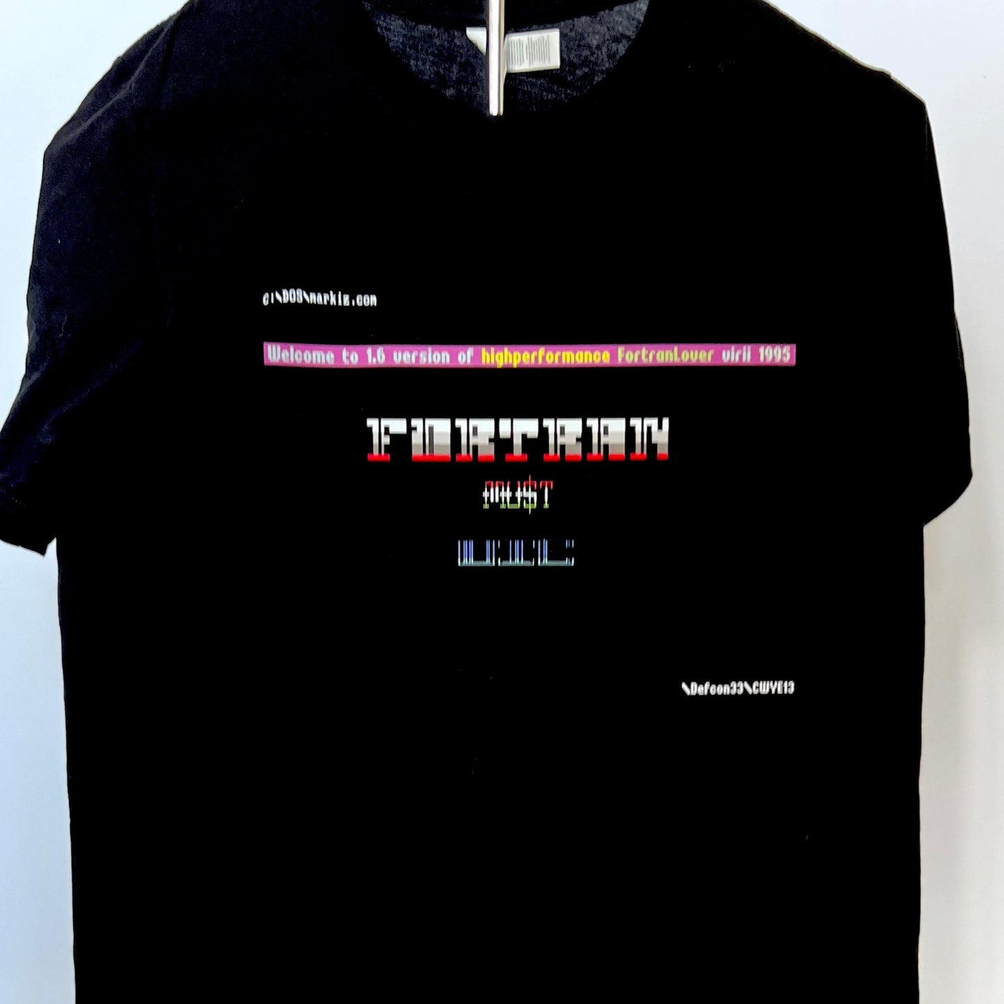Markiz Virus "FORTRAN Must Die" T-Shirt + Sticker (U.S. Shipping)