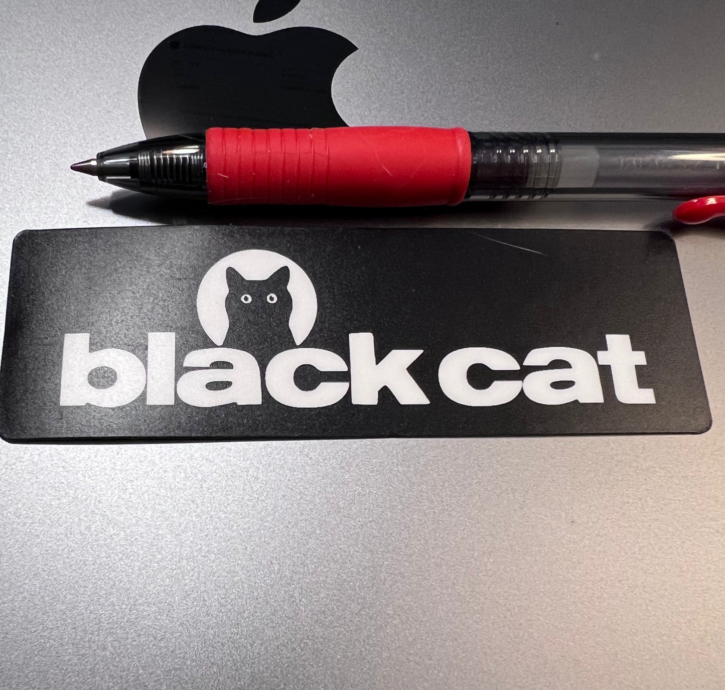 Sticker Blackcat Rectangular 4"x1.5" Vinyl