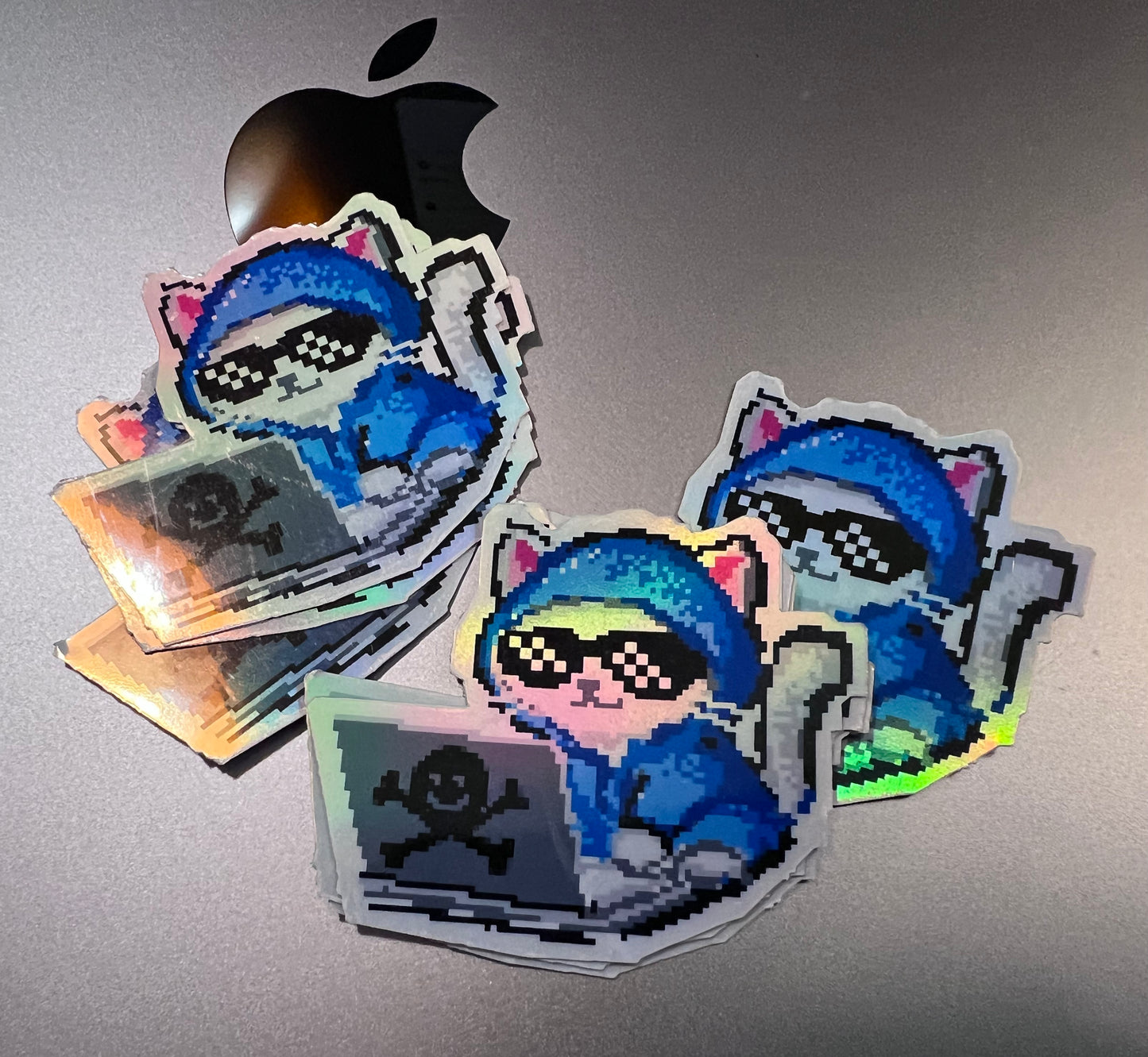 Sticker Defcon Script Kitty 2.3" x 2" Holographic Vinyl