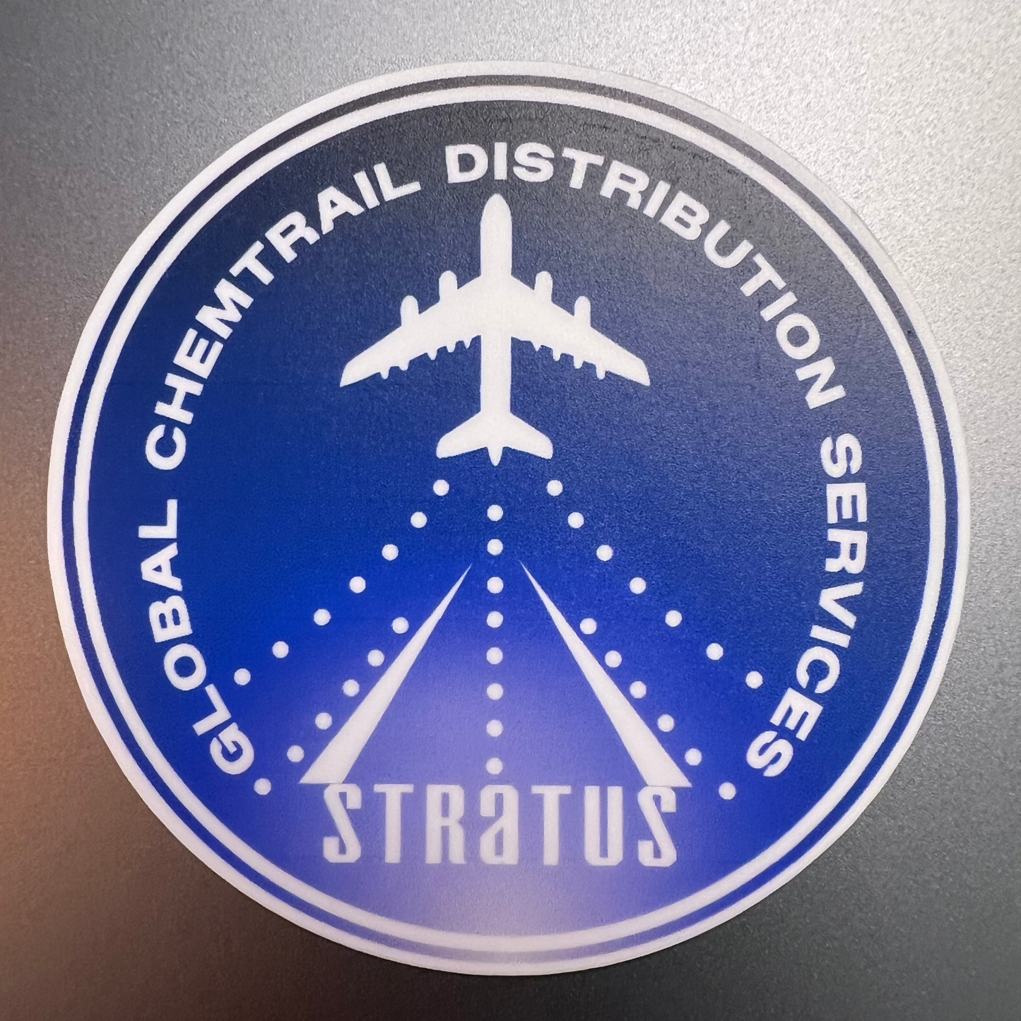 Sticker Global Chemtrail Distribution Services STRATUS GCDS 2.5"