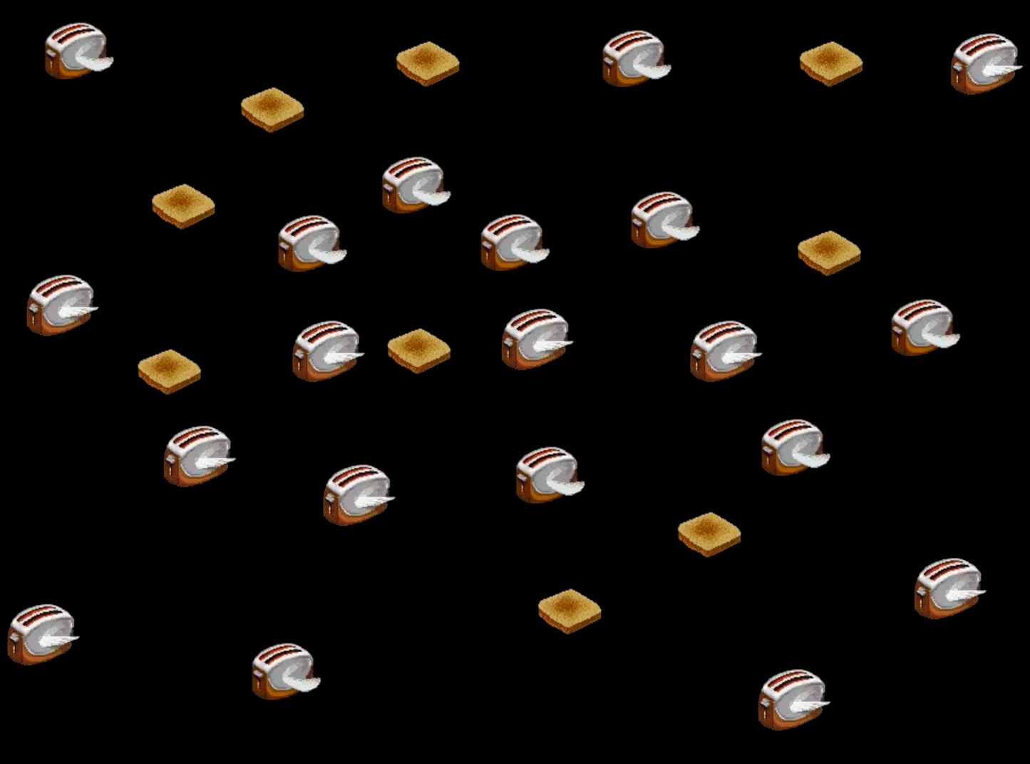 After Dark Flying ORANGE Toasters Screensaver T-Shirt