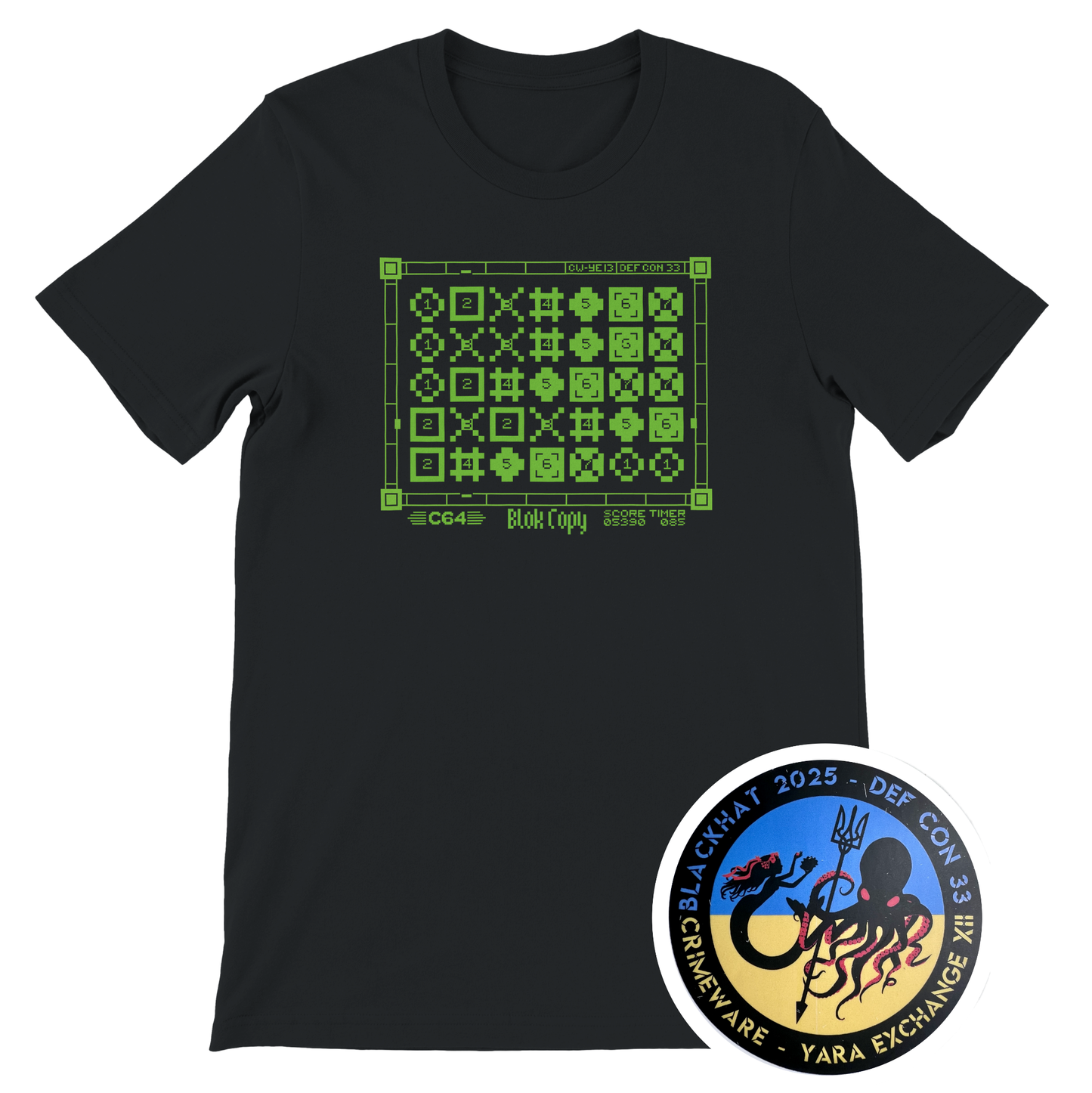 Blokcopy - C64 Puzzle T-Shirt + Sticker (U.S. Shipping)