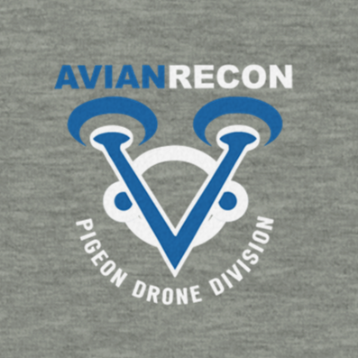 AVIAN RECON – Pigeon Drone Division T-Shirt + Sticker (U.S. Shipping)