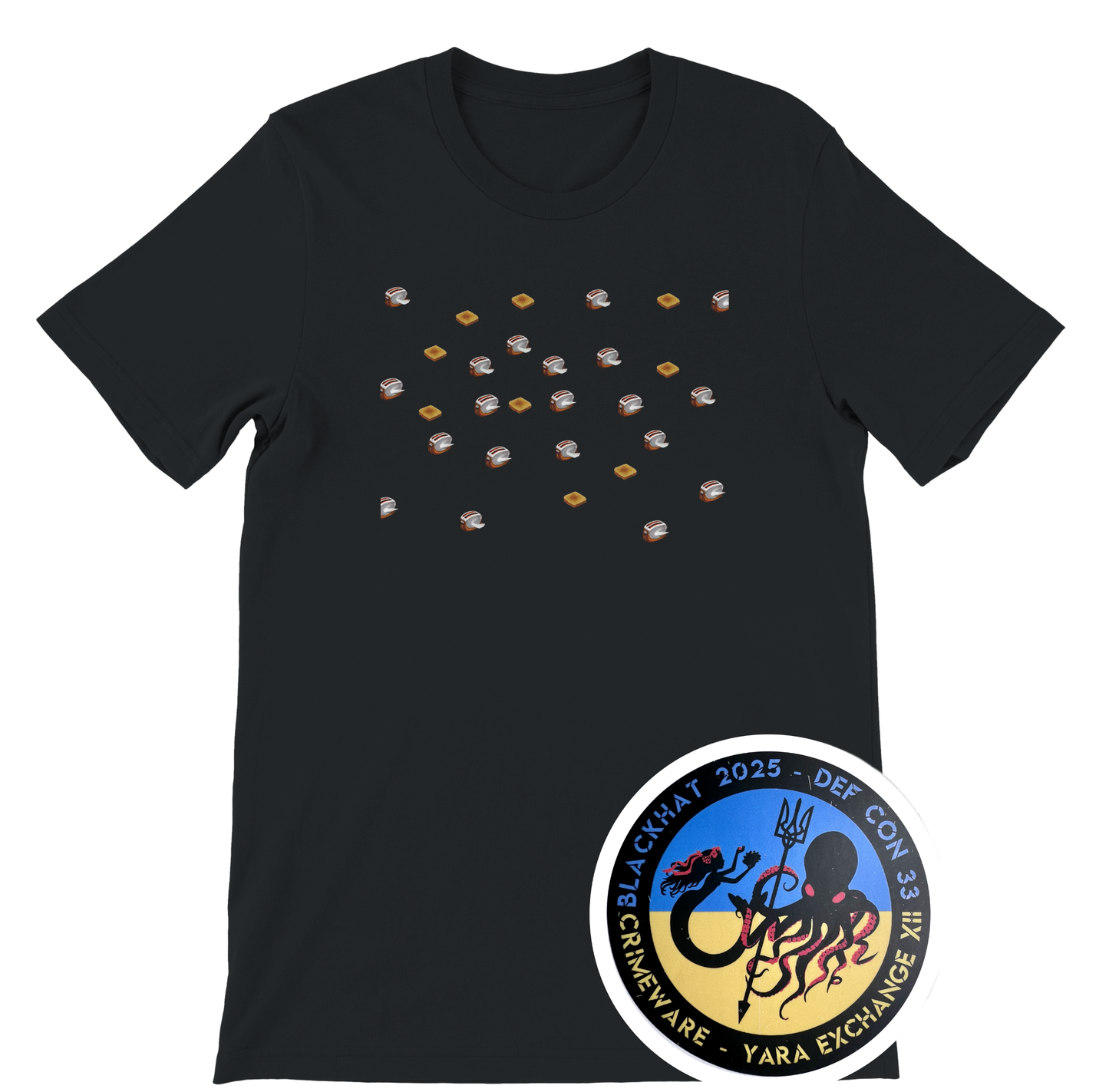 After Dark Flying ORANGE Toasters Screensaver T-Shirt + Sticker (U.S. Shipping only)