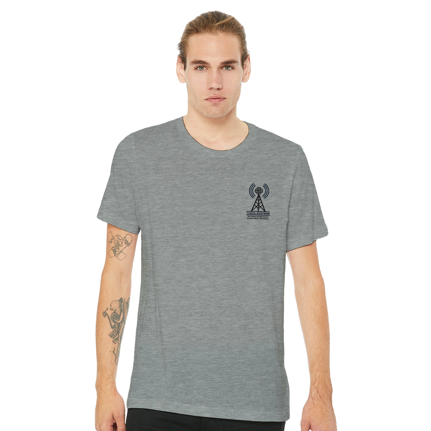 THETA System NCD (5G Neuroinfluence Calibration Division) Uniform T-Shirt + Sticker (U.S. Shipping)