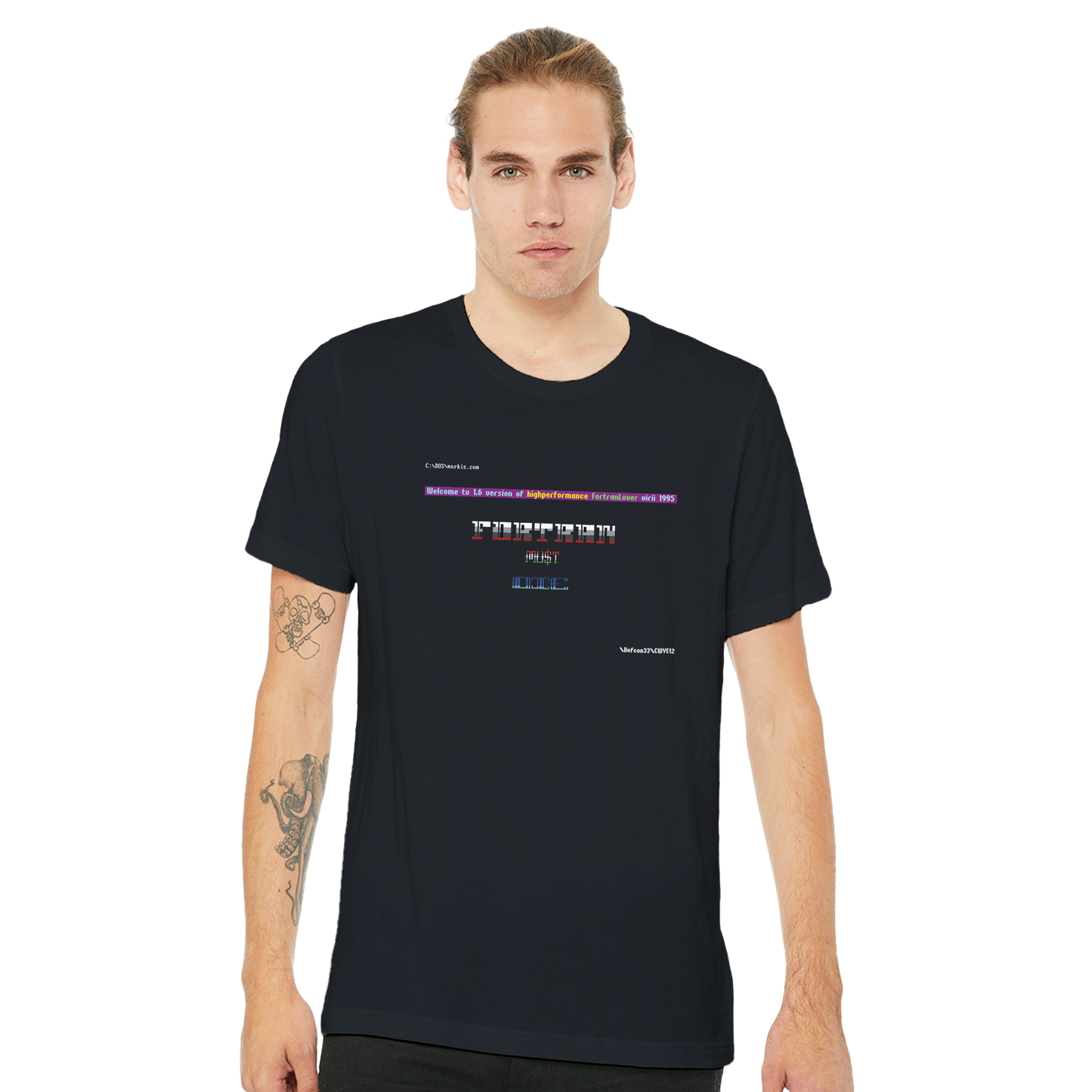 Markiz Virus "FORTRAN Must Die" T-Shirt + Sticker (U.S. Shipping)