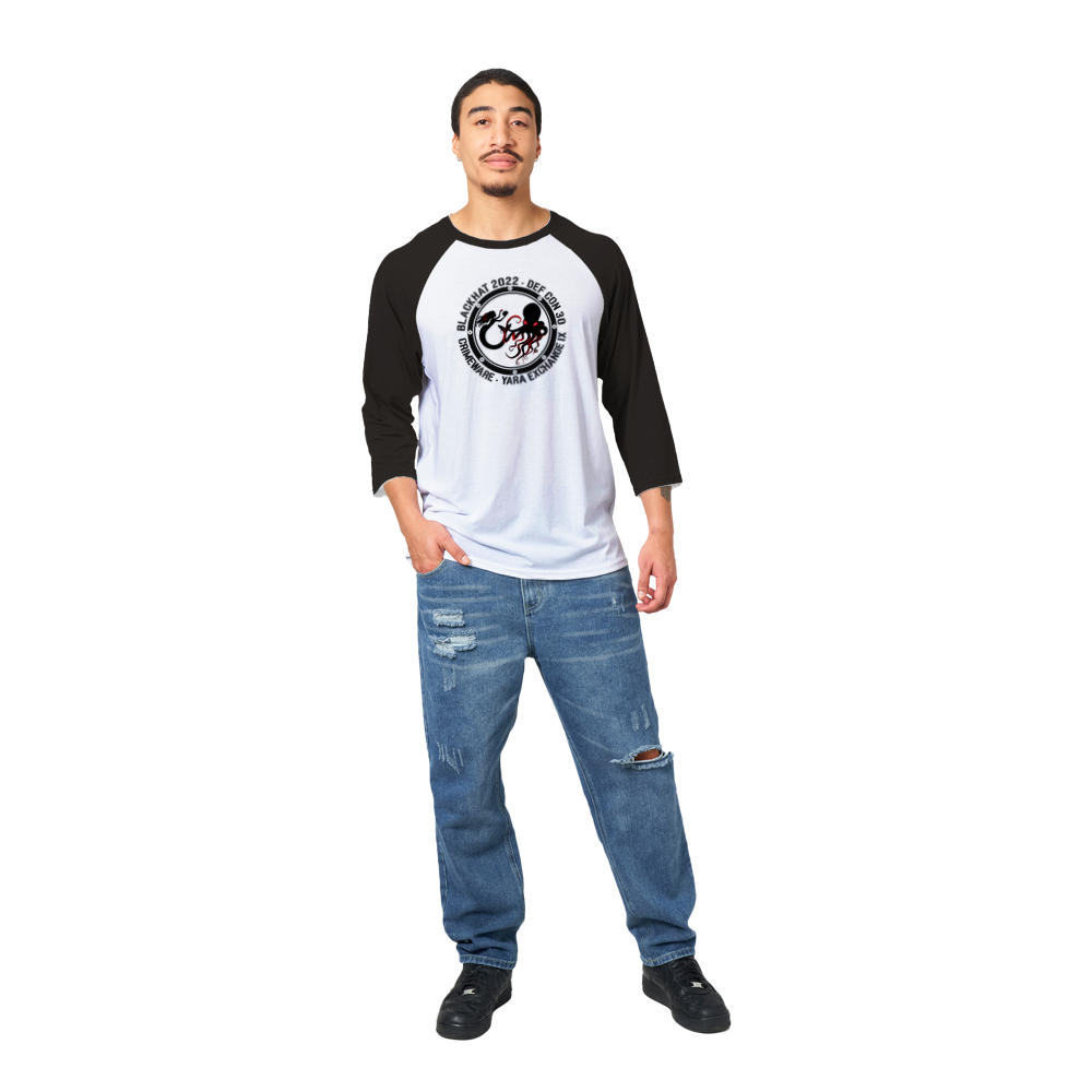 2022 Black Logo T-Shirt - 3/4 Sleeve Unisex Extra Soft (BC2118F-1529-1723)