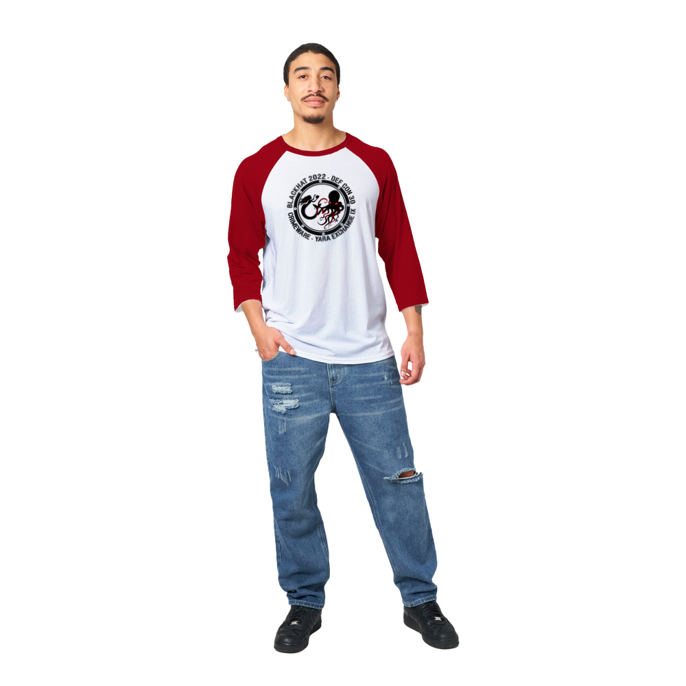 2022 Black Logo T-Shirt - 3/4 Sleeve Unisex Extra Soft (BC2118F-1529-1723)
