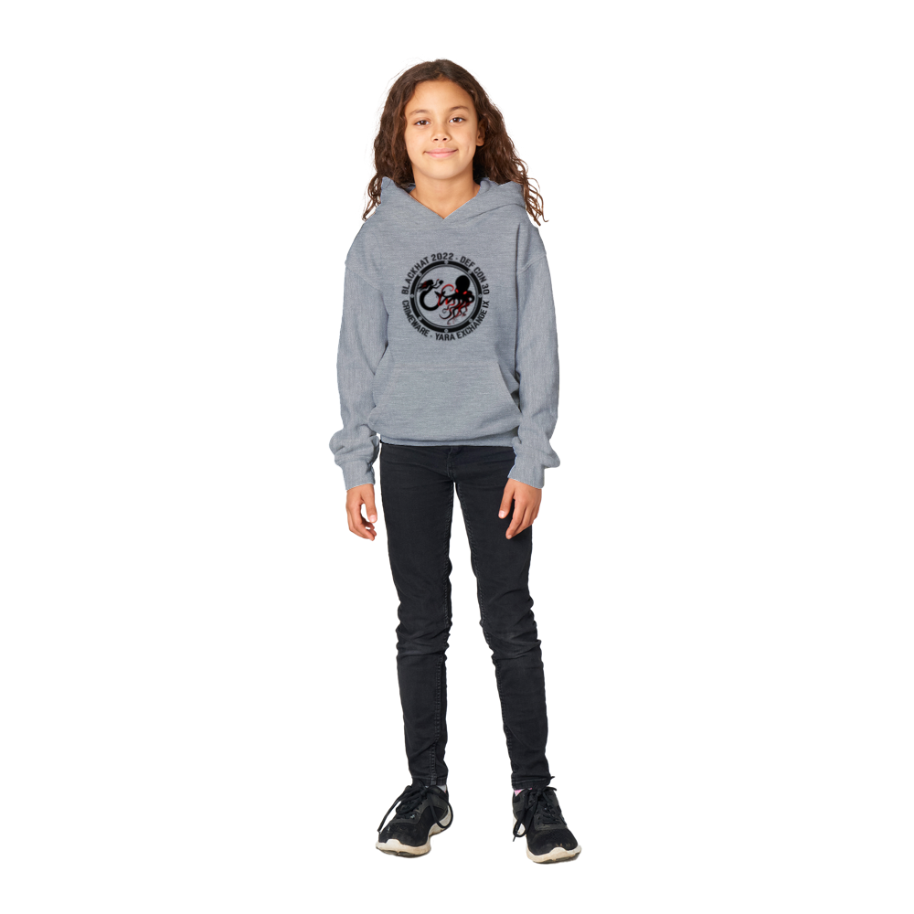 2022 Black Logo Pullover Hoodie - Basic Kids & Youth (G2399F-1777)