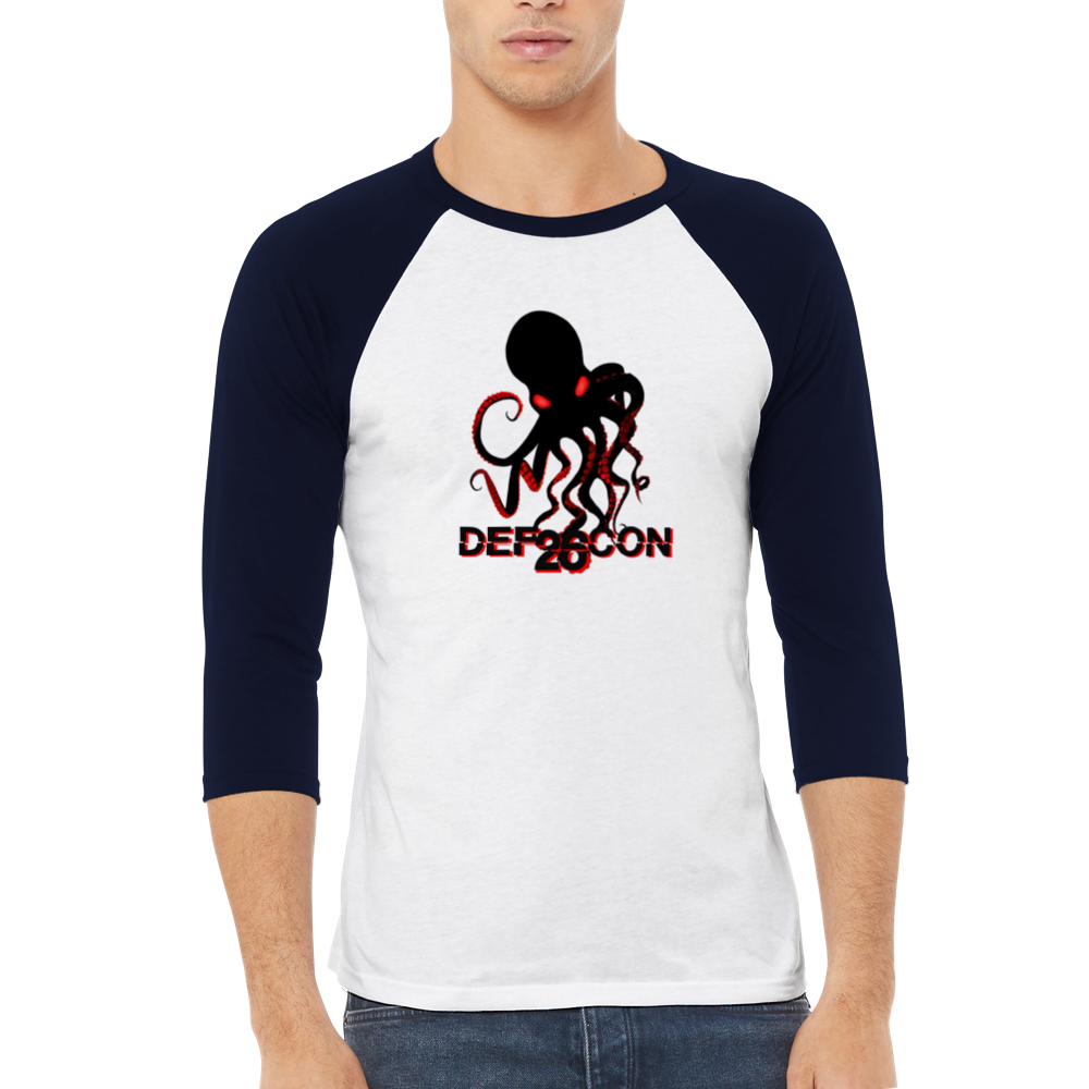 2018 DEFCON26 T-Shirt - 3/4 Sleeve Unisex Extra Soft (BC2118F-1529-1723)