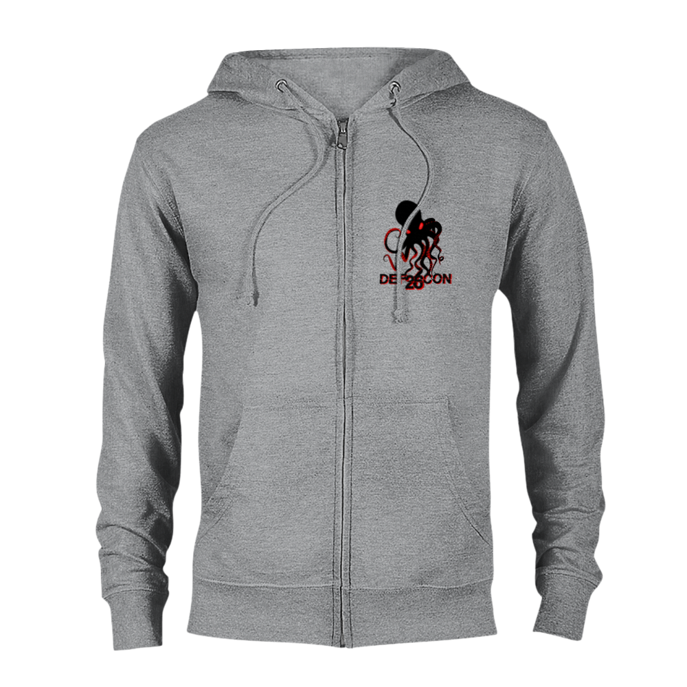 2018 DEFCON26 Small Logo Hoodie - Unisex Zip (DL2899F-2384-2757)