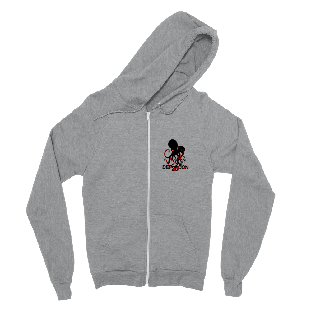 2018 DEFCON26 Small Logo Hoodie - Unisex Zip (DL2899F-2384-2757)