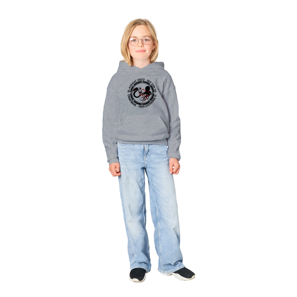 2022 Black Logo Pullover Hoodie - Basic Kids & Youth (G2399F-1777)