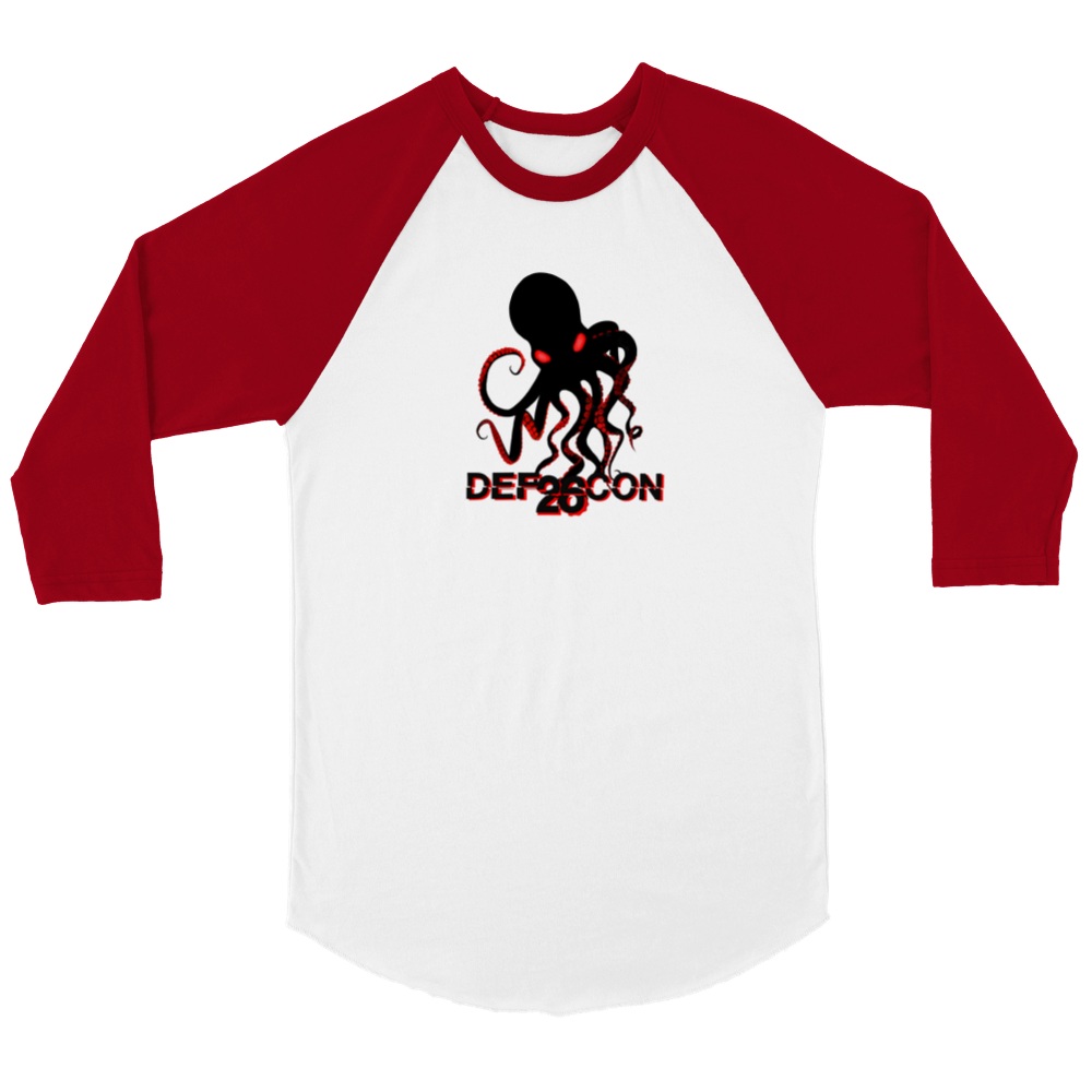 2018 DEFCON26 T-Shirt - 3/4 Sleeve Unisex Extra Soft (BC2118F-1529-1723)