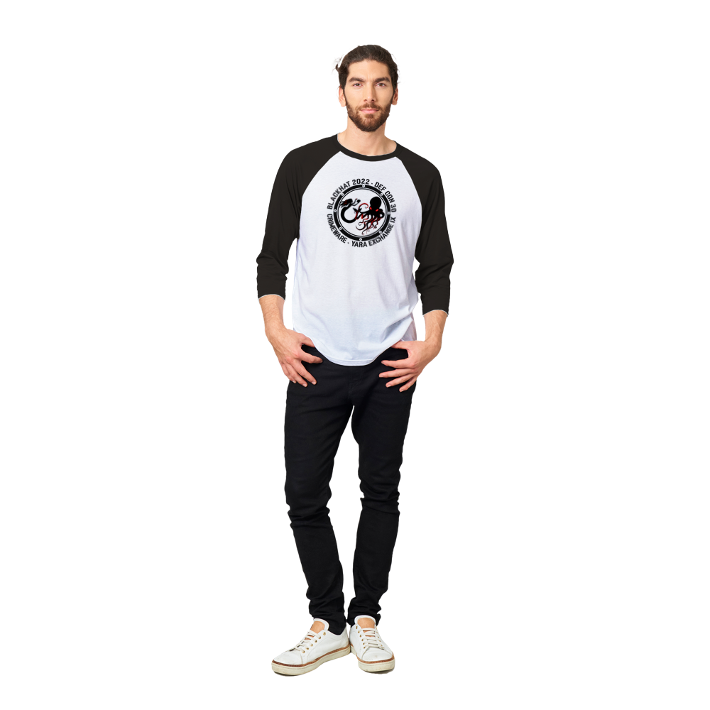 2022 Black Logo T-Shirt - 3/4 Sleeve Unisex Extra Soft (BC2118F-1529-1723)