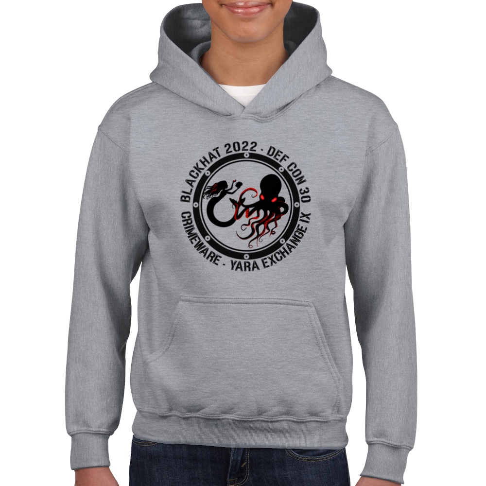 2022 Black Logo Pullover Hoodie - Basic Kids & Youth (G2399F-1777)