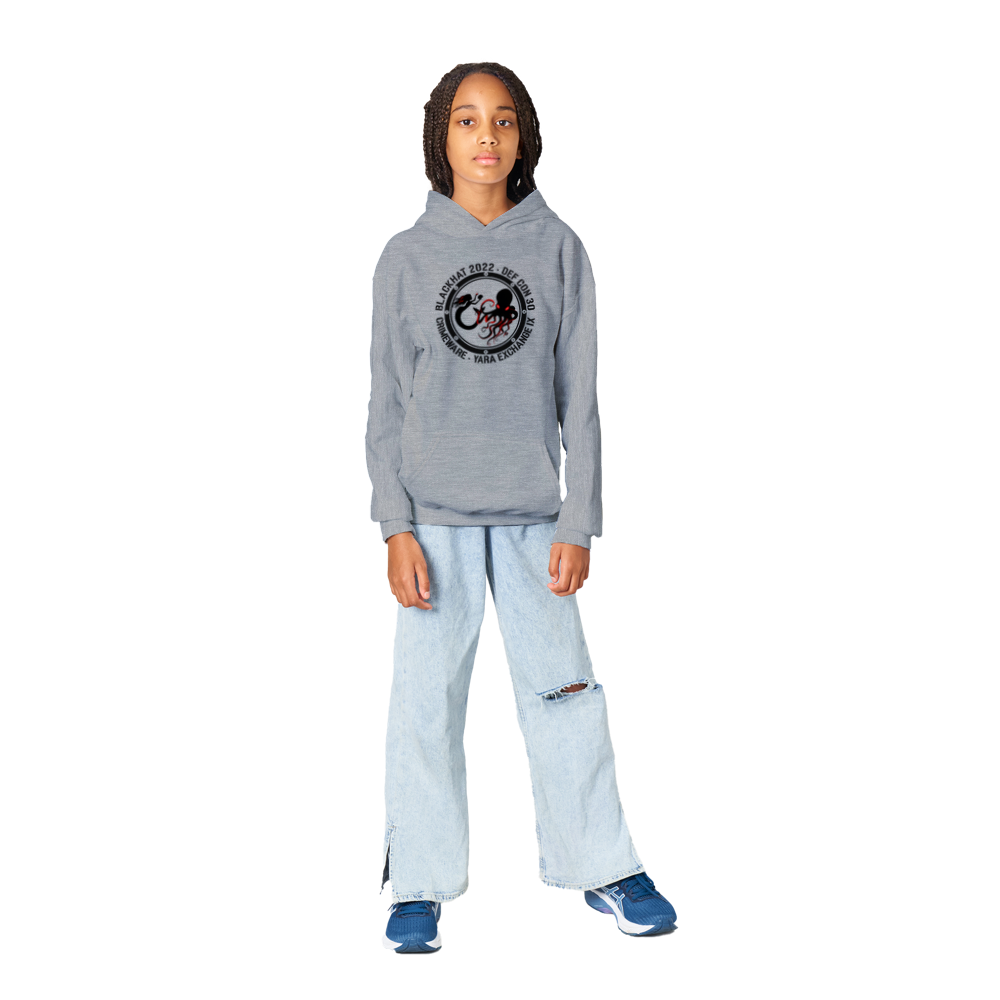 2022 Black Logo Pullover Hoodie - Basic Kids & Youth (G2399F-1777)