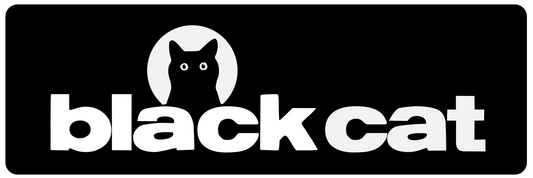 Sticker Blackcat Rectangular 4"x1.5" Vinyl