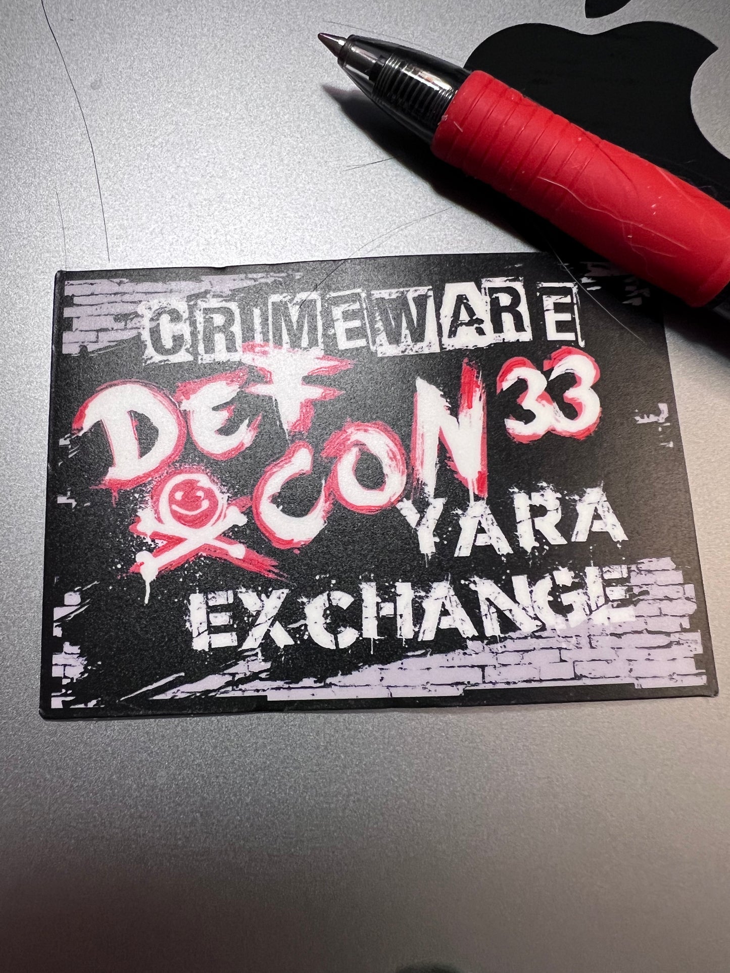 Sticker Defcon 33 Graffiti Rectangular Vinyl 3"x 2.1"