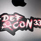 Sticker Defcon 33 Graffiti Die Cut Vinyl 3.4"x 1.8"