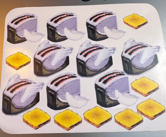 Sticker Sheet "After Dark" (9x1.2" toasters + 8x0.8 toasts)