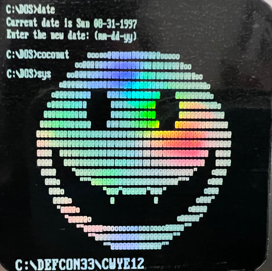 Sticker Coconut virus 2.5" x 2.5" Vinyl
