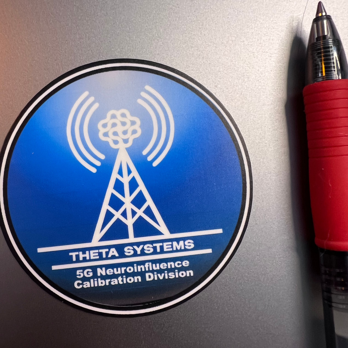 Sticker 5G WAVES THETA Round 2.5"