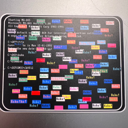 Sticker Kuku Virus Rectangular 2.5" x 3.4" Vinyl