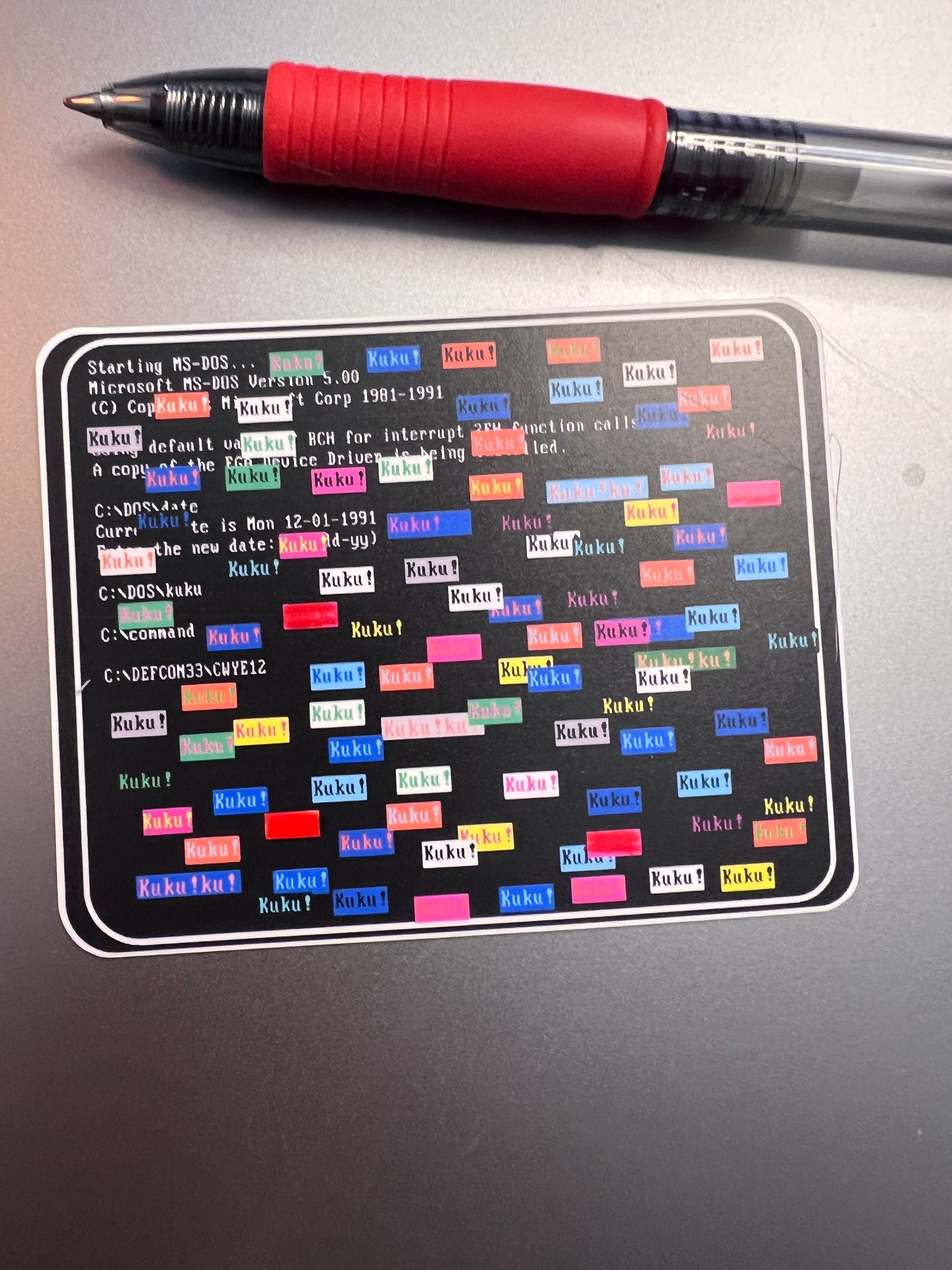Sticker Kuku Virus Rectangular 2.5" x 3.4" Vinyl