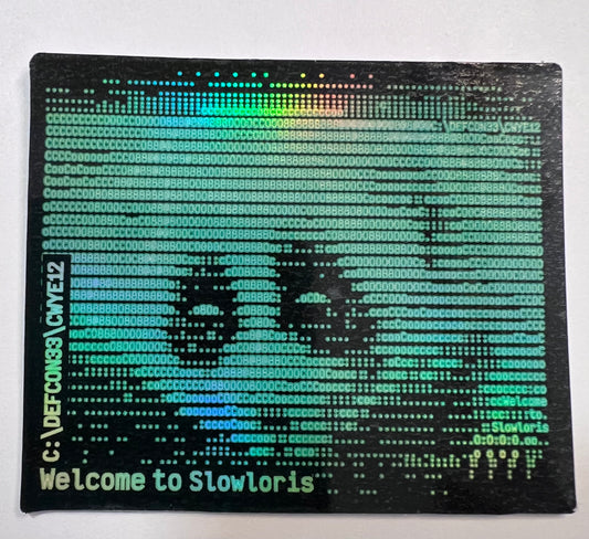 Sticker DDoS Slow Loris 2.4" x 2" Vinyl