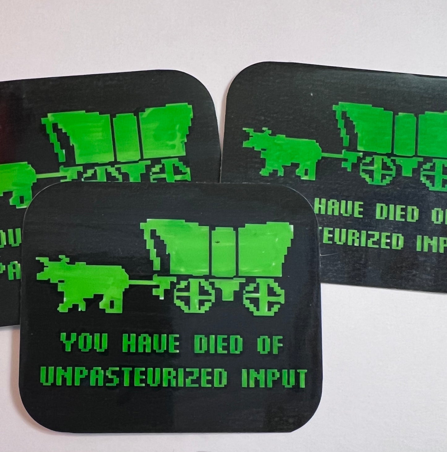 Sticker  You have Died of Unpasteurized Input - 2.5"