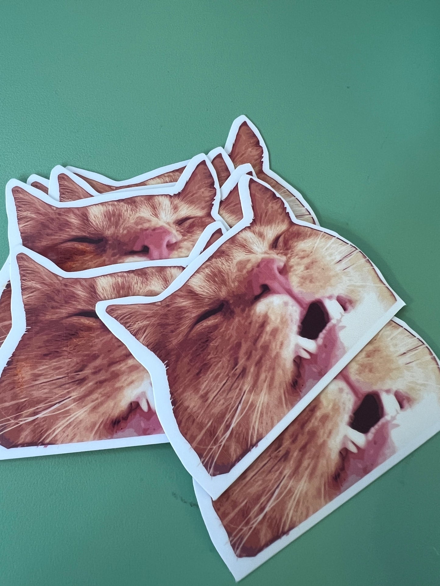 Sticker Sideways Nap Cat 3"