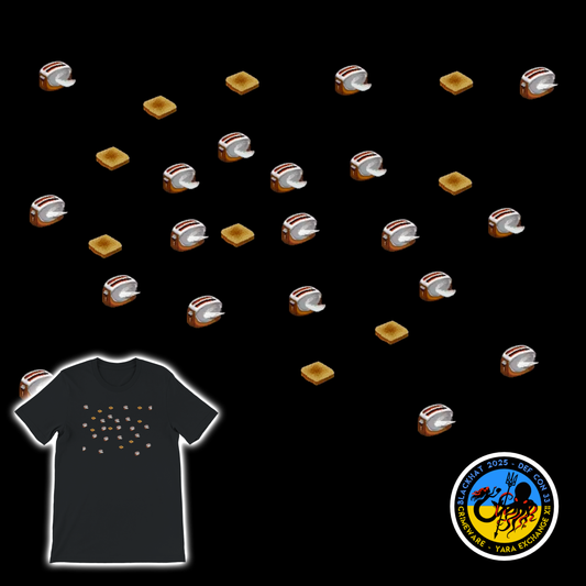 After Dark Flying ORANGE Toasters Screensaver T-Shirt + Sticker (U.S. Shipping only)