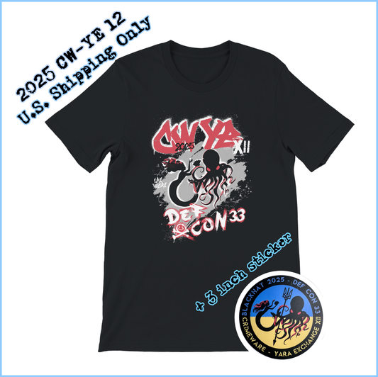 * 2025 CW-YE Official Meetup T-shirt + Sticker (Front. U.S. shipping only)