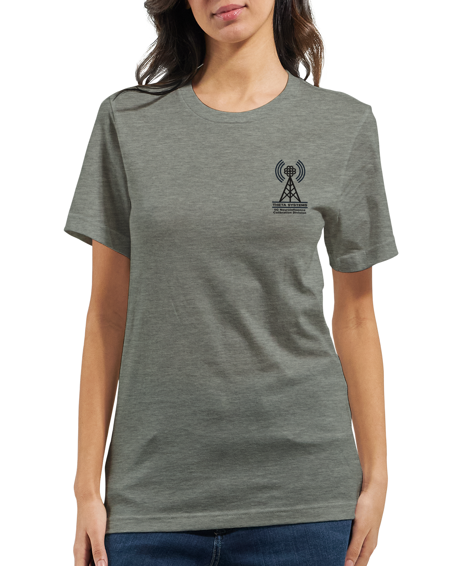 THETA System NCD (5G Neuroinfluence Calibration Division) Uniform T-Shirt + Sticker (U.S. Shipping)