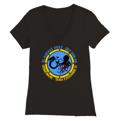 2022 Ukraine V-Neck T-shirt - Women''s Extra Soft (BC2022F-1214-1408)