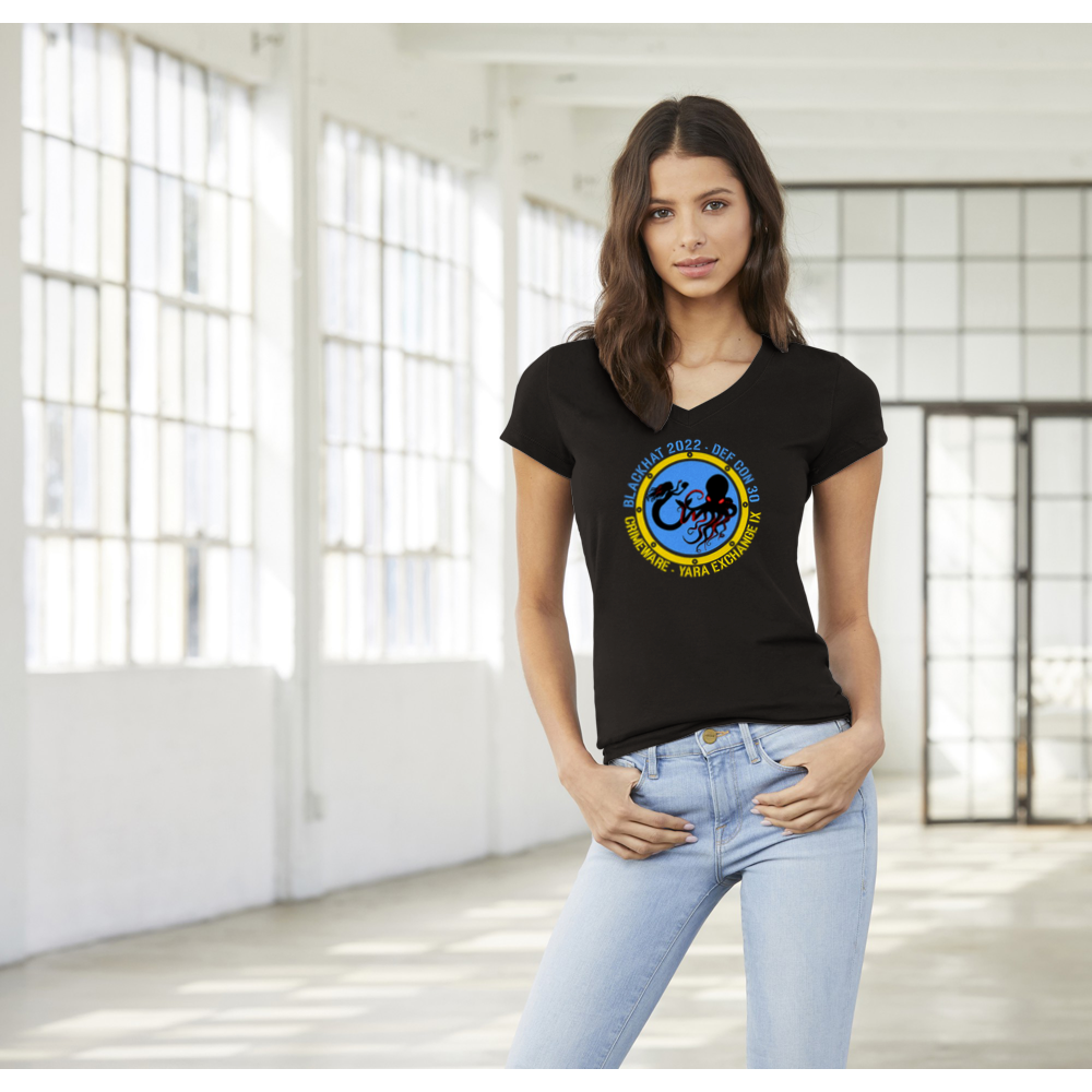 2022 Ukraine V-Neck T-shirt - Women''s Extra Soft (BC2022F-1214-1408)