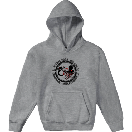 2022 Black Logo Pullover Hoodie -  Basic Kids & Youth (G2399F-1777)