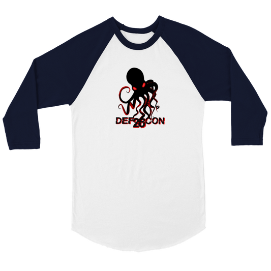 2018 DEFCON26 T-Shirt - 3/4 Sleeve Unisex Extra Soft (BC2118F-1529-1723)