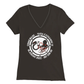 2022 Meetup White Logo V-Neck T-Shirt - Women's Extra Soft (BC2022F-1214-1408)